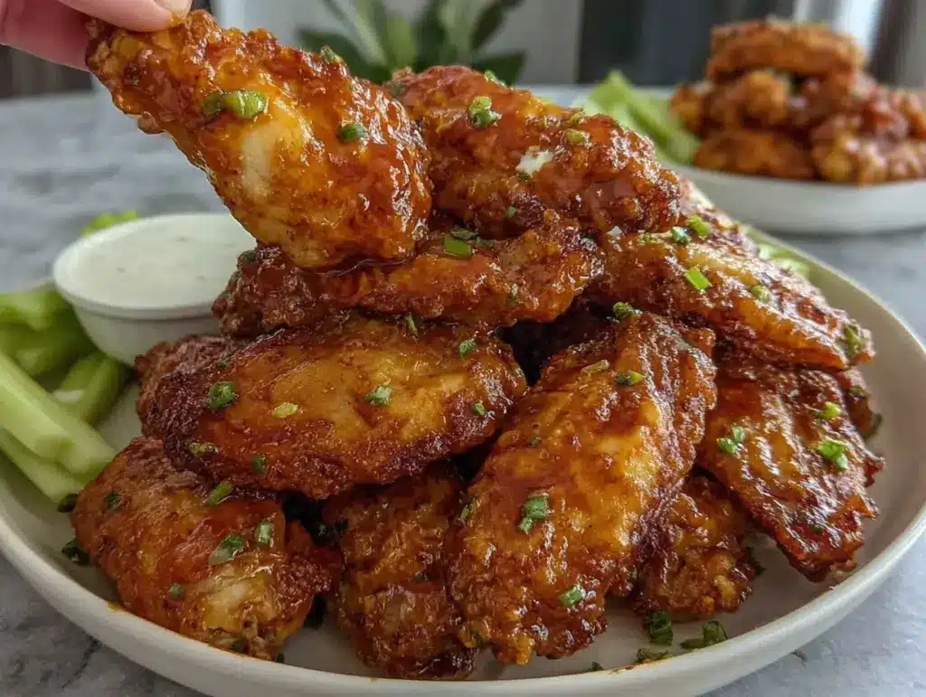 air fryer buffalo wings - featured image