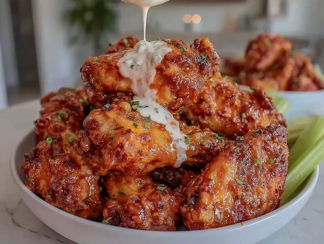 air fryer buffalo wings preparation steps