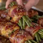 bacon-wrapped green beans - featured image