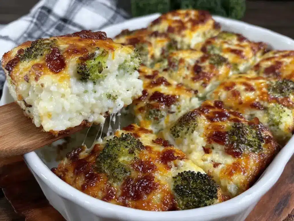 broccoli rice casserole - featured image