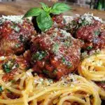 classic comfort spaghetti and juicy meatballs - featured image