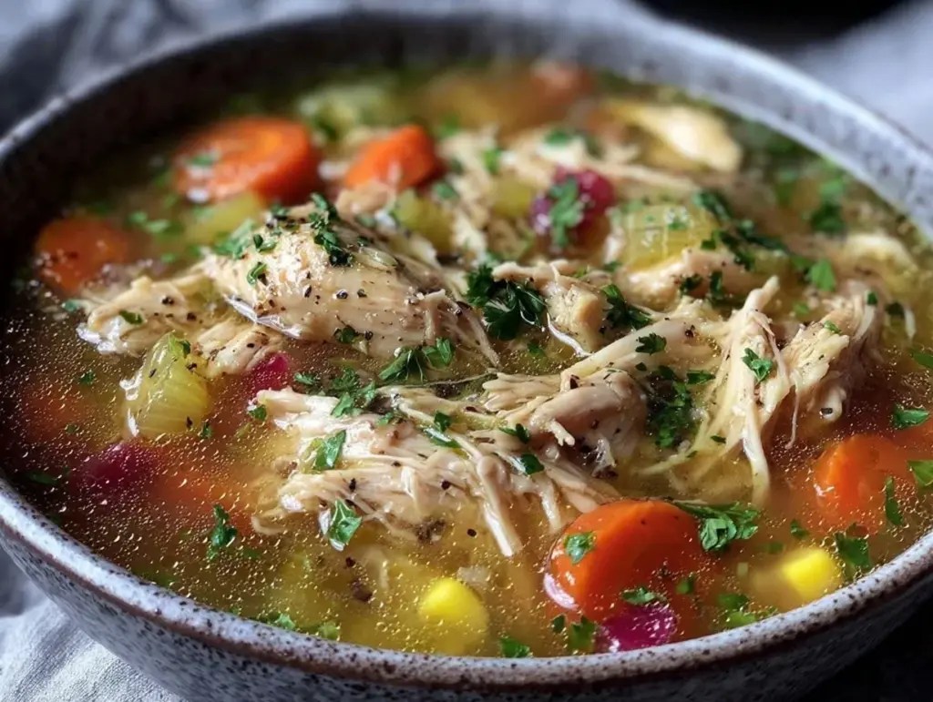 cozy chicken vegetable soup - featured image