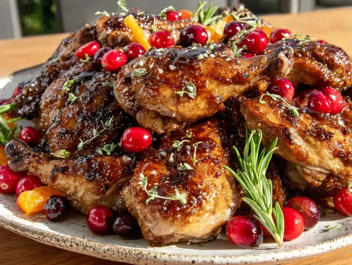 cranberry-orange roast ducklings preparation steps