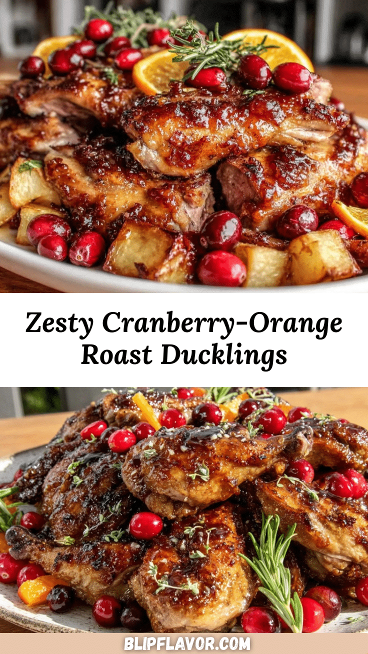 cranberry-orange roast ducklings recipe