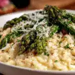 creamy asparagus risotto - featured image