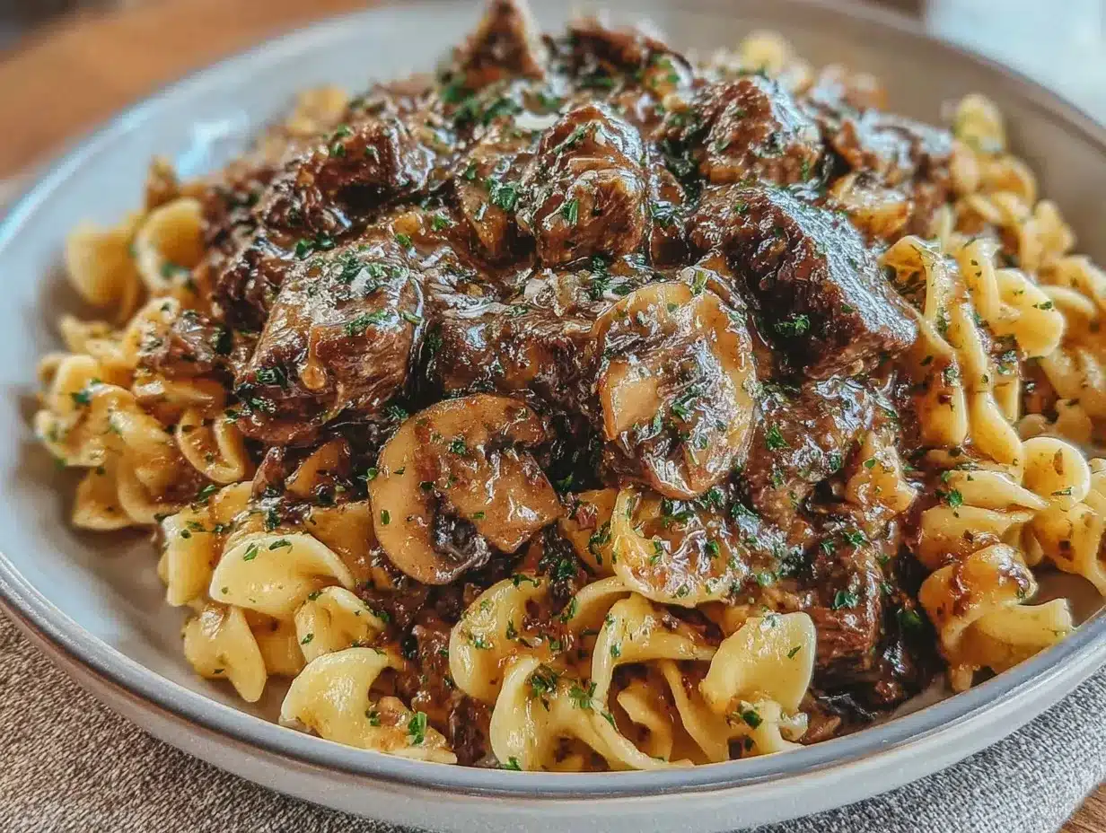 creamy beef stroganoff preparation steps
