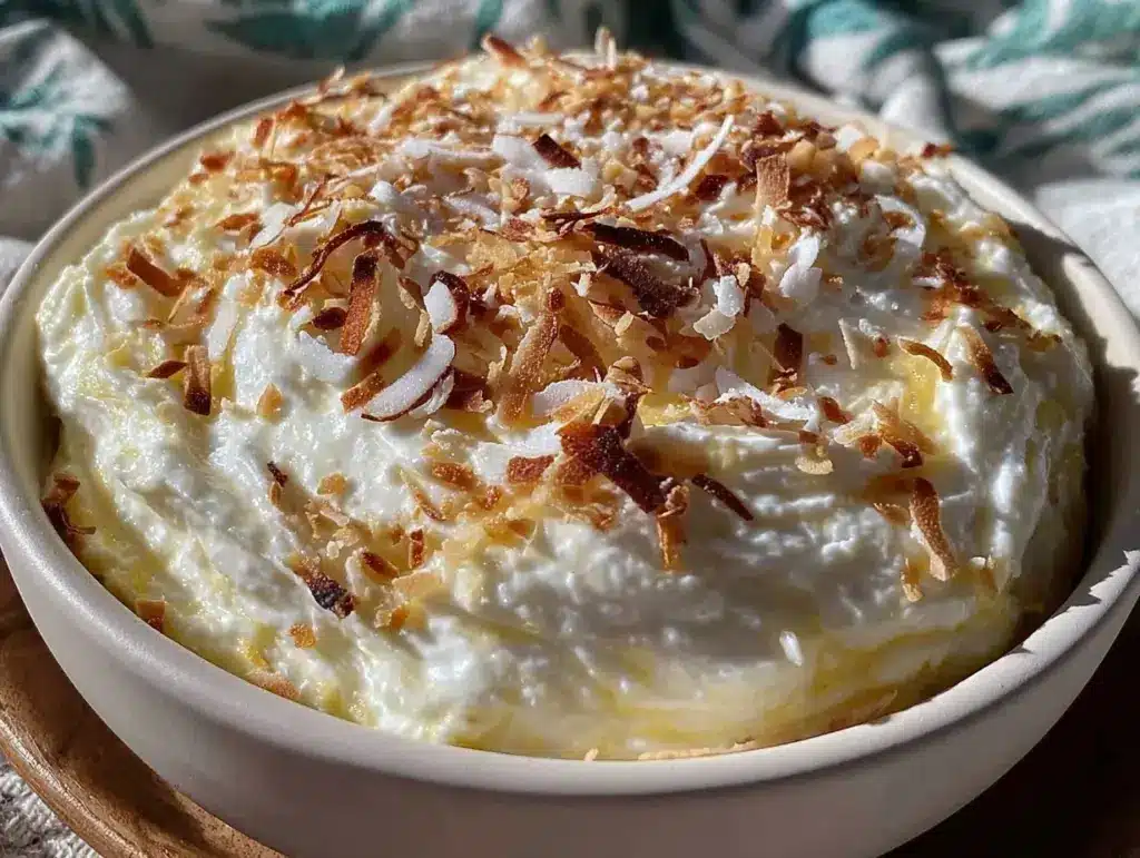 creamy coconut pudding - featured image