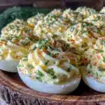 creamy dill deviled eggs - featured image