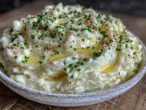 creamy garlic mashed potatoes - featured image