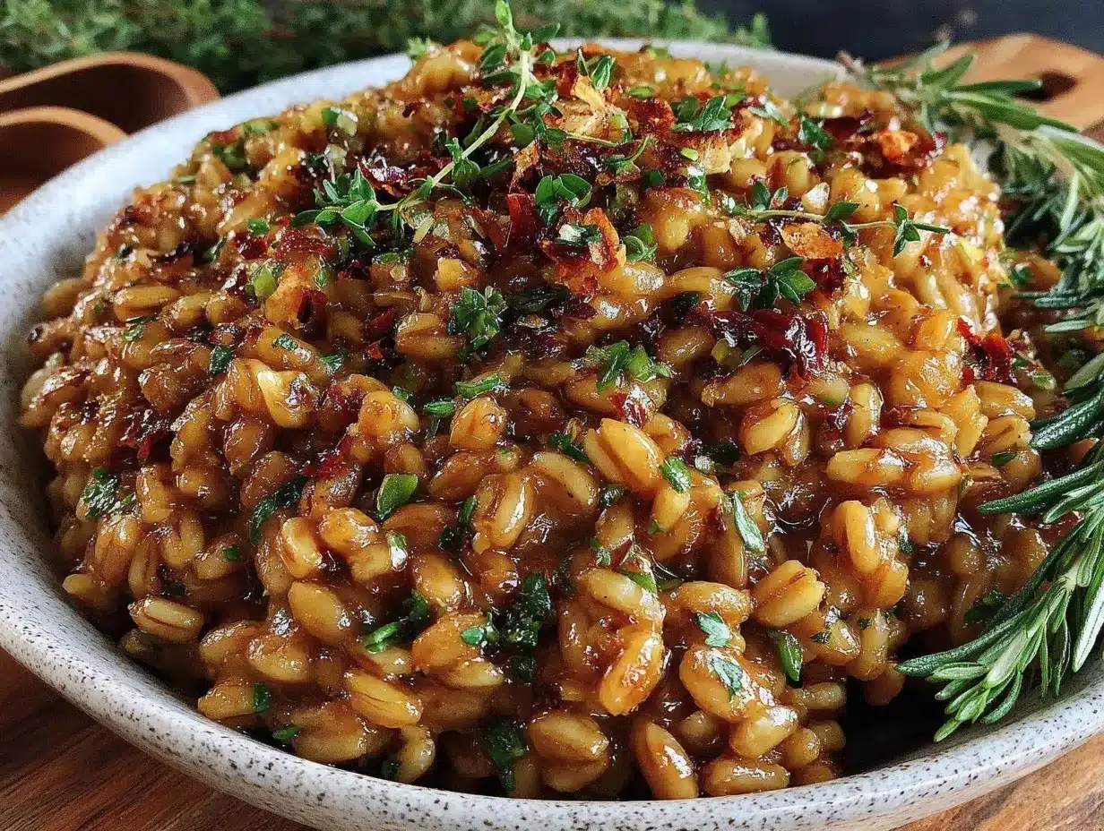 creamy garlic parmesan farro bowl preparation steps