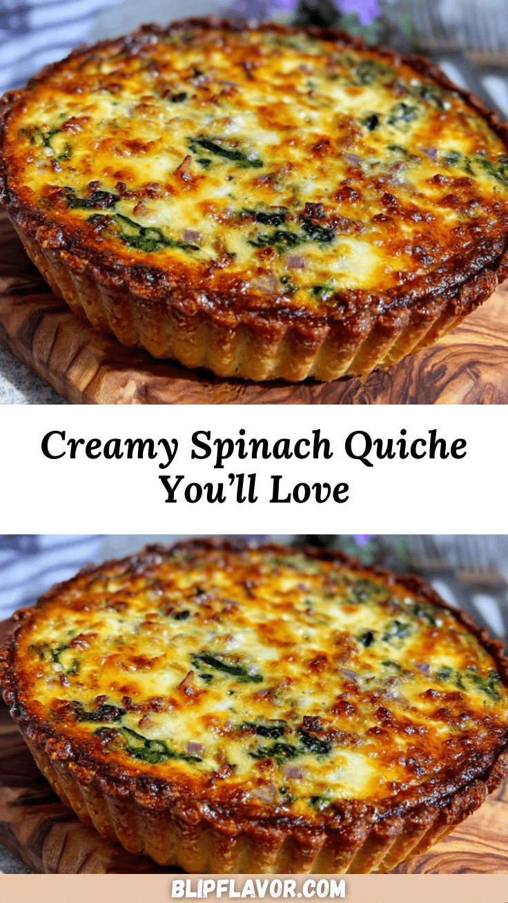 creamy spinach quiche recipe