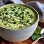 creamy spring pea and mint soup - featured image