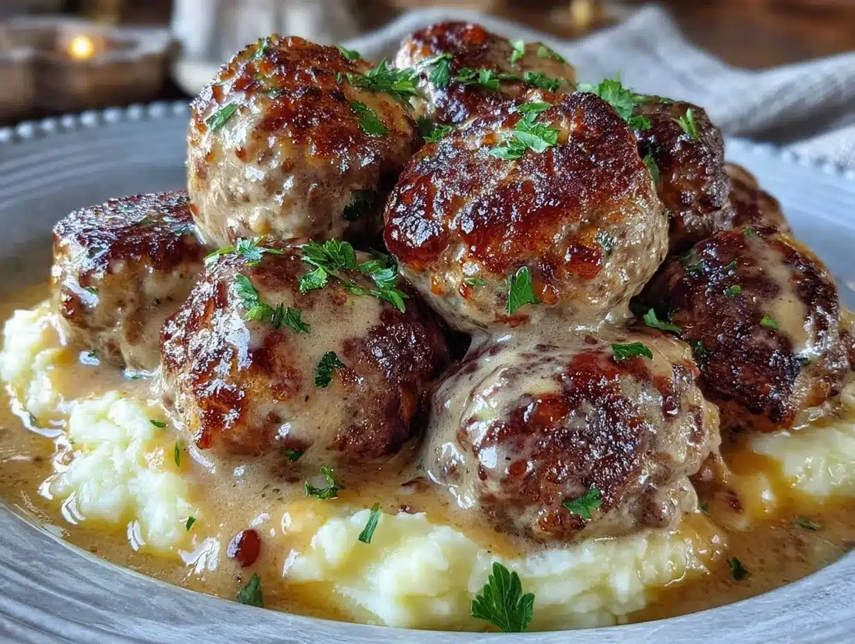 creamy Swedish meatballs preparation steps