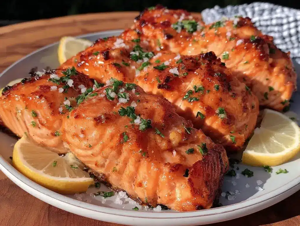 crispy air fryer salmon - featured image