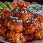 crispy buffalo cauliflower bites - featured image