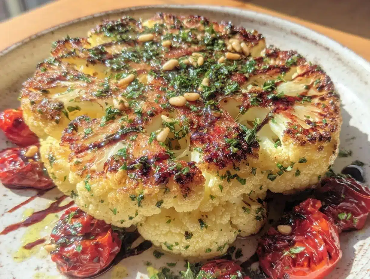 crispy cauliflower steak preparation steps