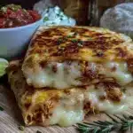 crispy chicken quesadillas - featured image