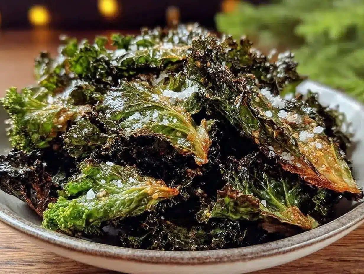 crispy garlic parmesan kale chips preparation steps