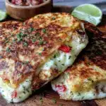 crispy heart-shaped quesadilla - featured image