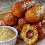 crispy mini corn dogs - featured image