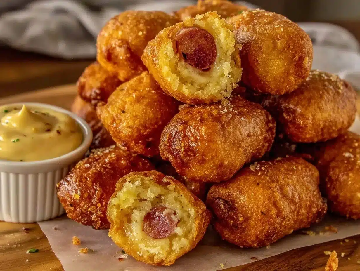 crispy mini corn dogs preparation steps