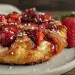 crispy strawberry danish - featured image