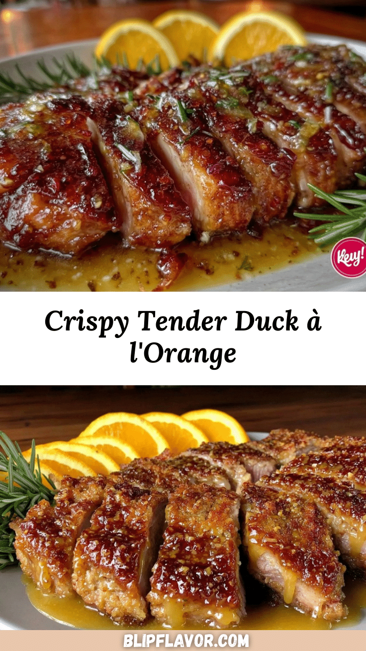 crispy tender duck à lorange recipe