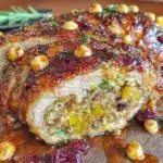 duck with orange hazelnut stuffing - featured image