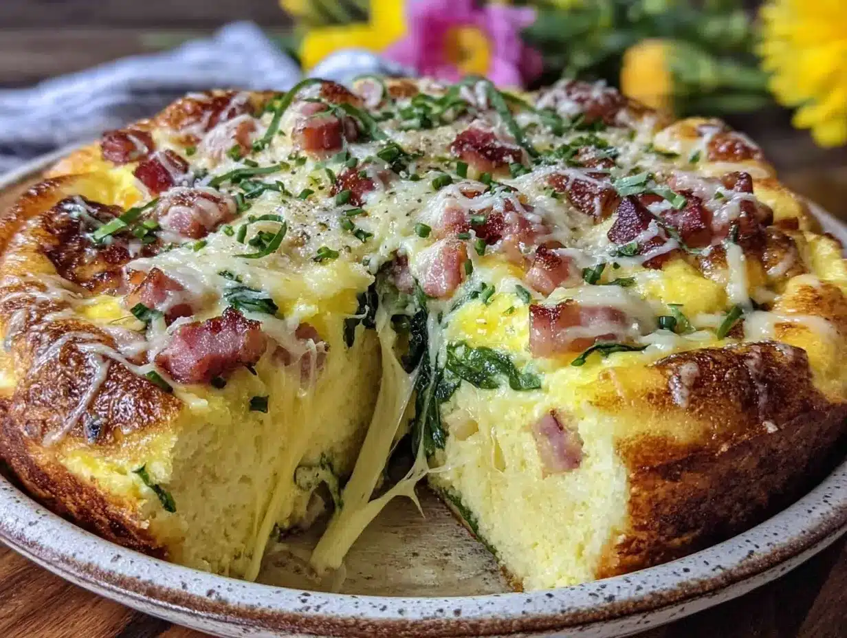 easy cheesy easter breakfast bake preparation steps