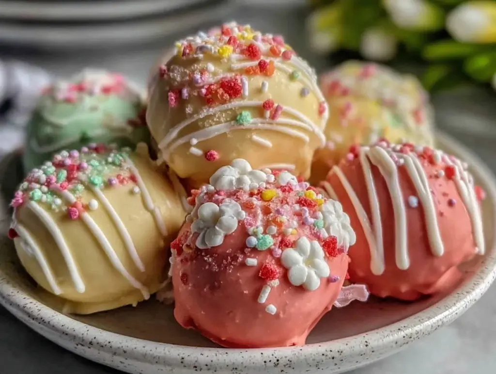 easy colorful Easter cake pops - featured image