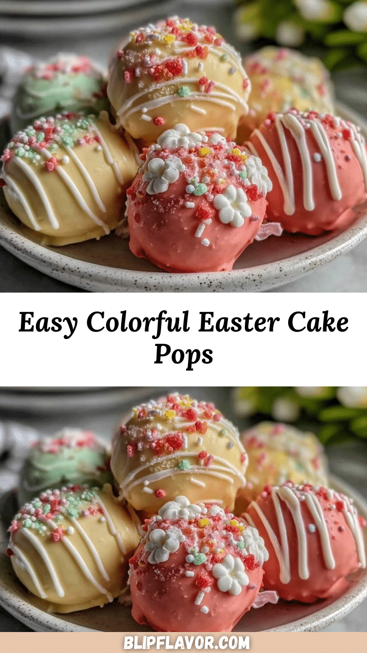 easy colorful Easter cake pops recipe