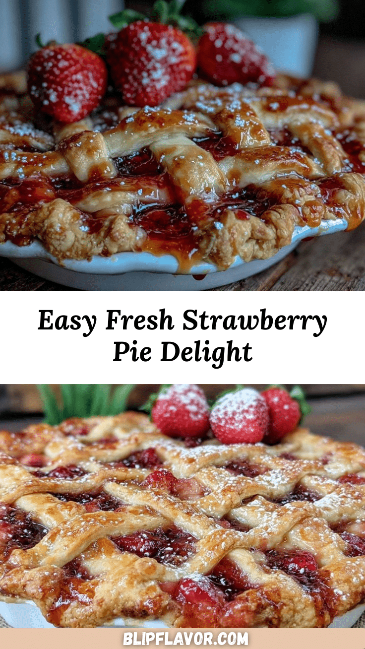 Easy Fresh Strawberry Pie Delight recipe