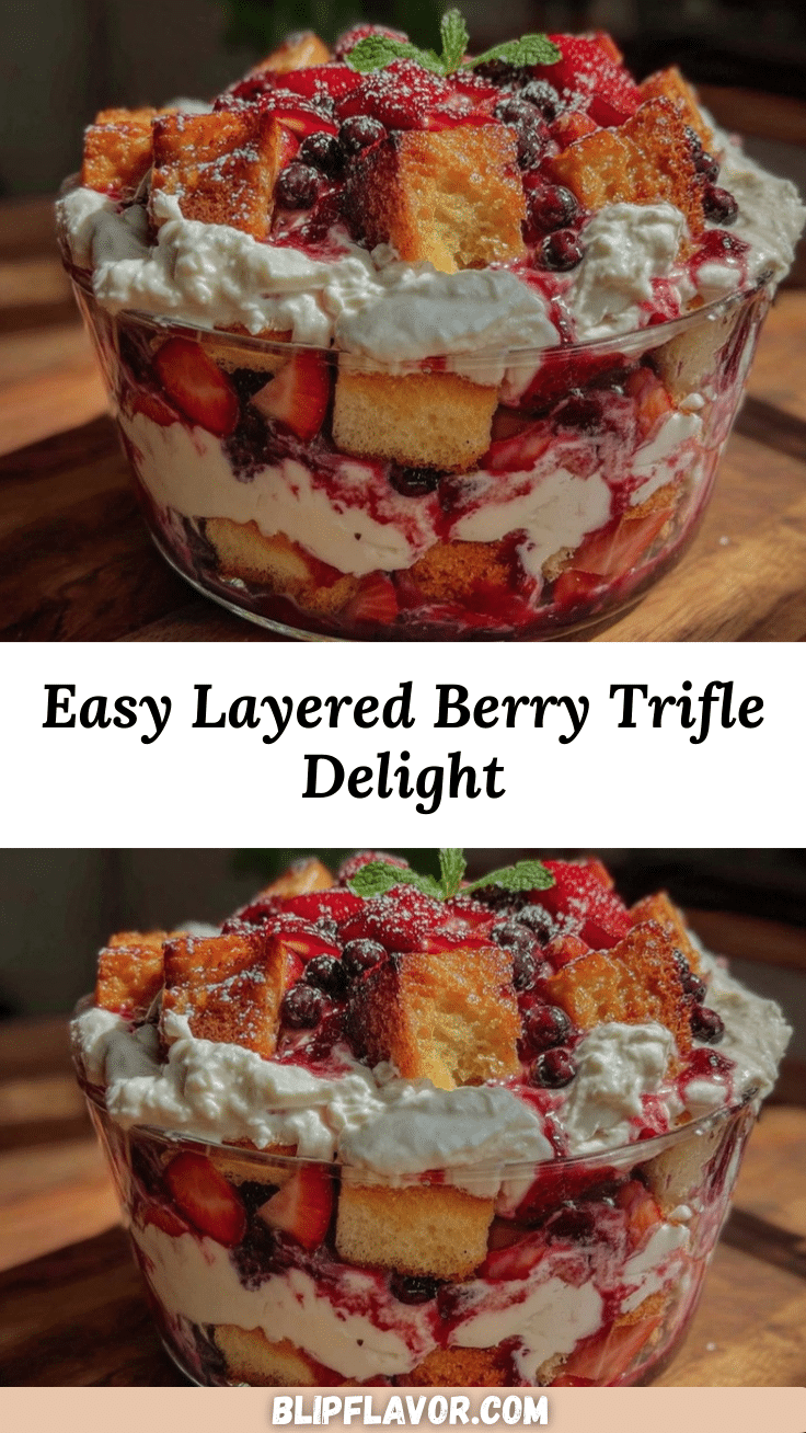Easy Layered Berry Trifle Delight recipe