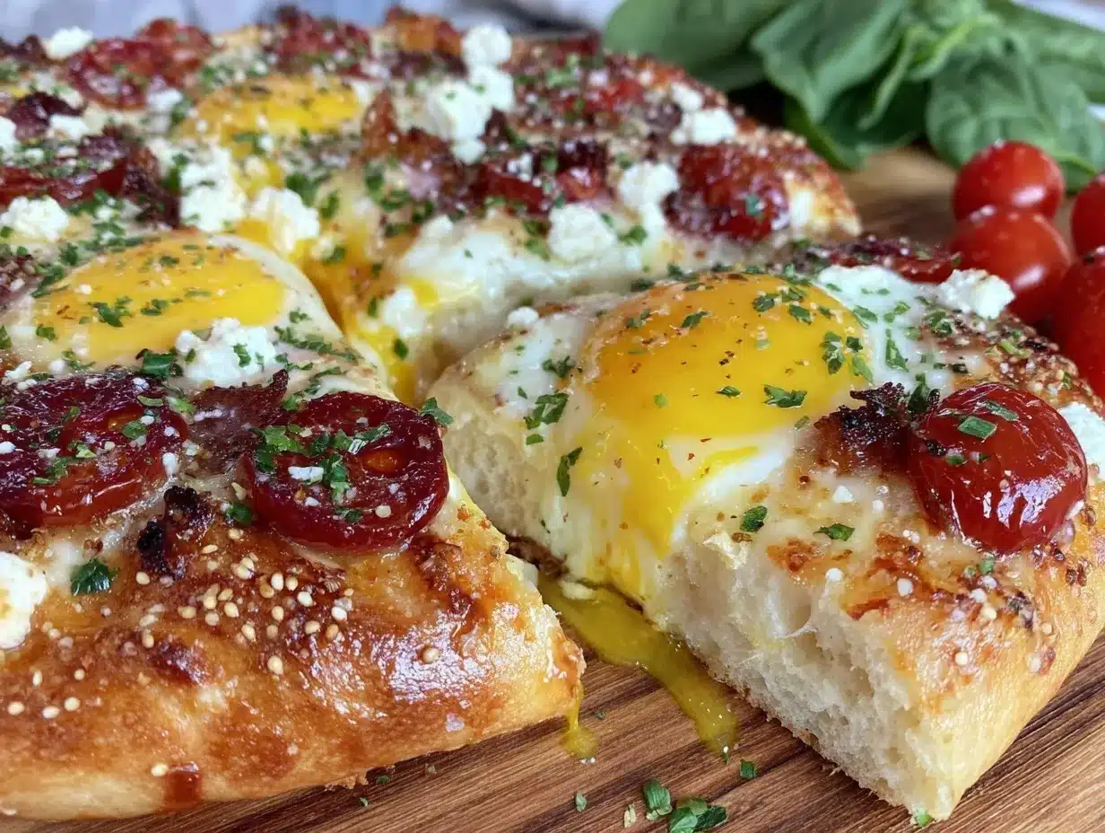 fluffy christmas breakfast pizza preparation steps