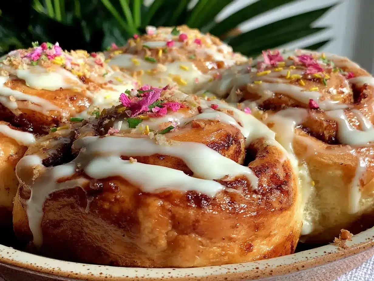 fluffy Easter cinnamon rolls preparation steps