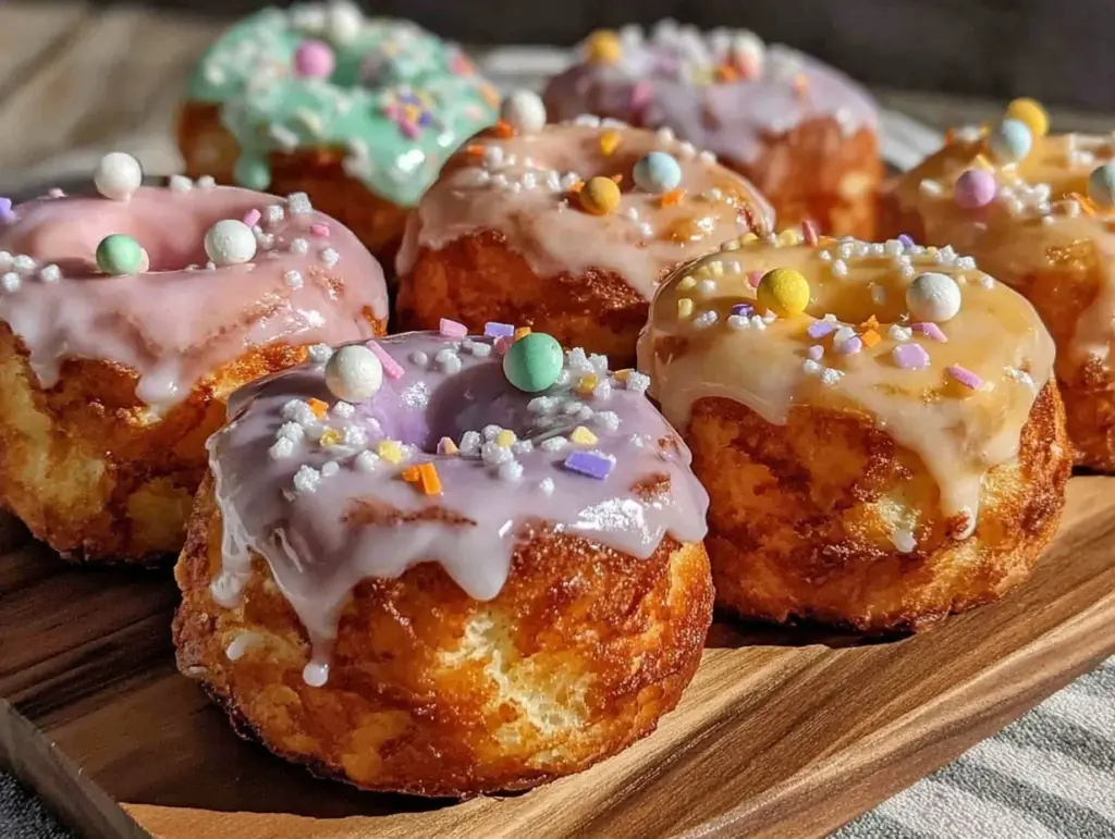 fluffy easter donuts - featured image
