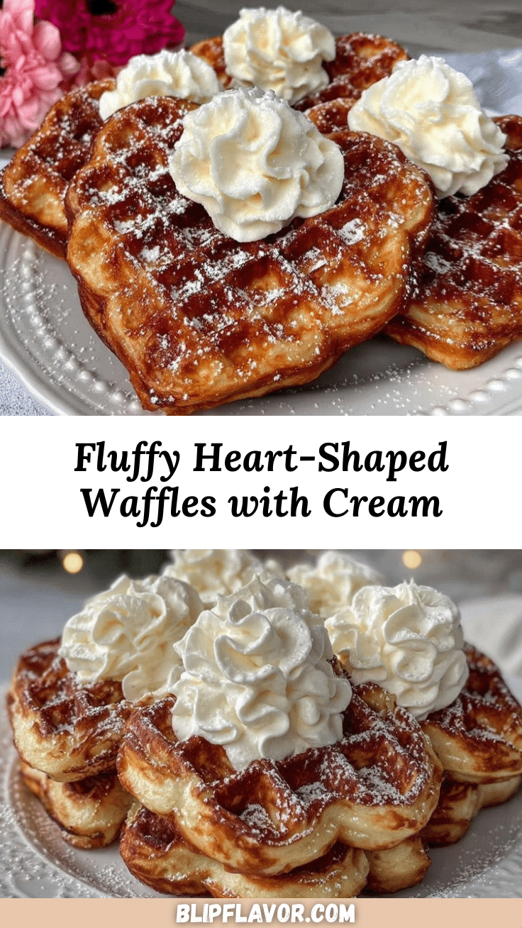 fluffy heart-shaped waffles recipe