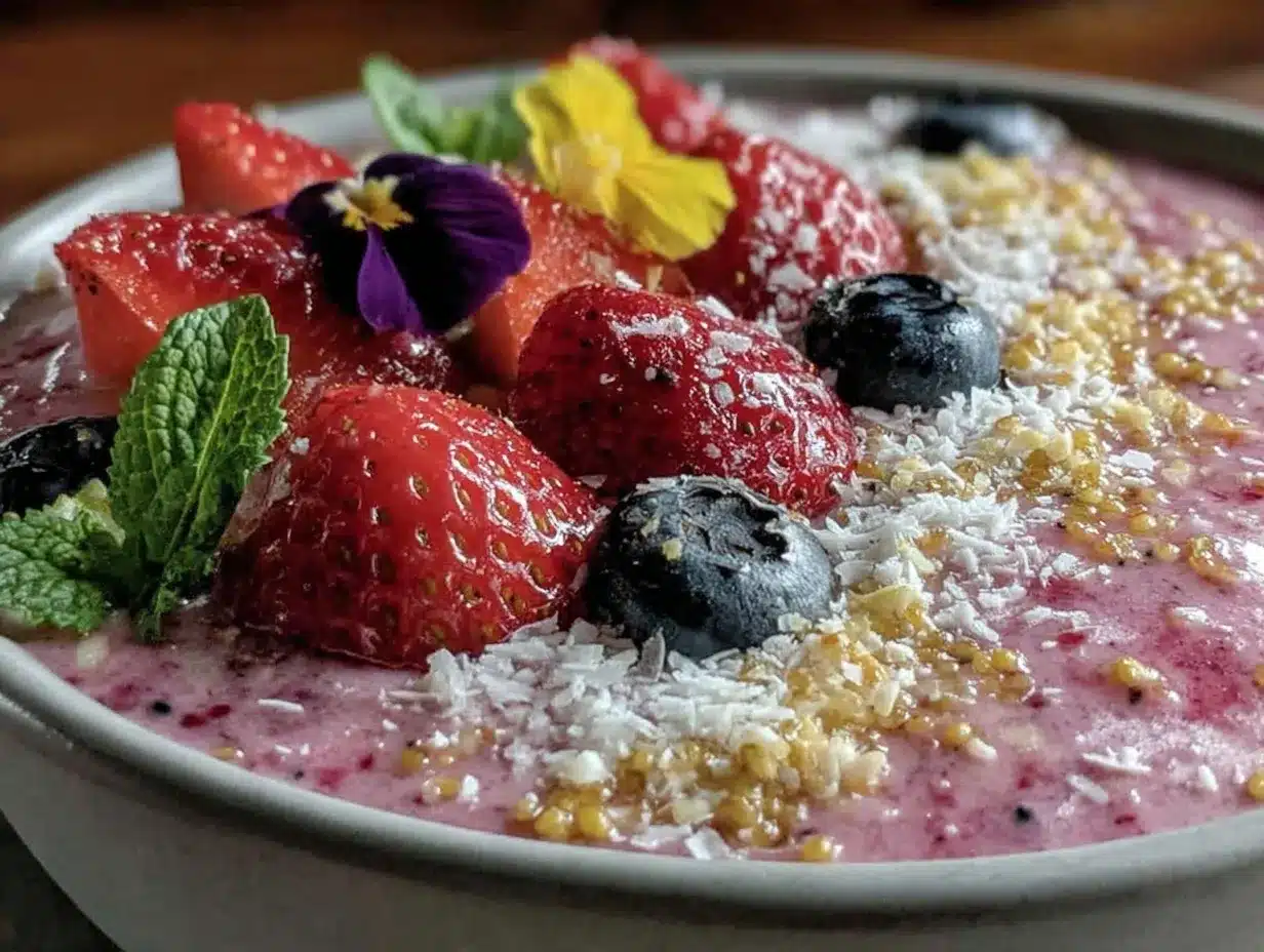 fresh Easter smoothie bowl preparation steps