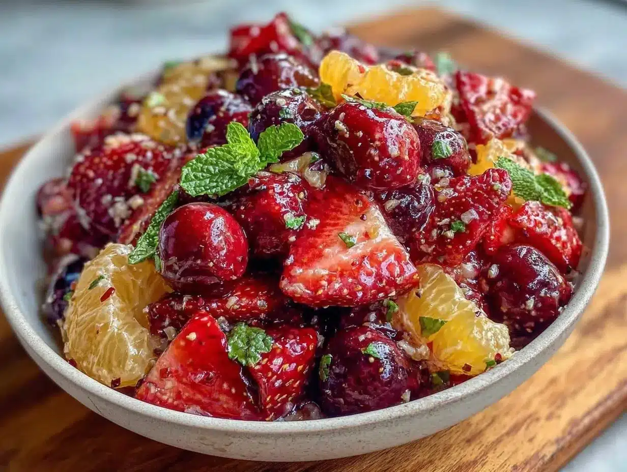 fresh festive fruit salad preparation steps