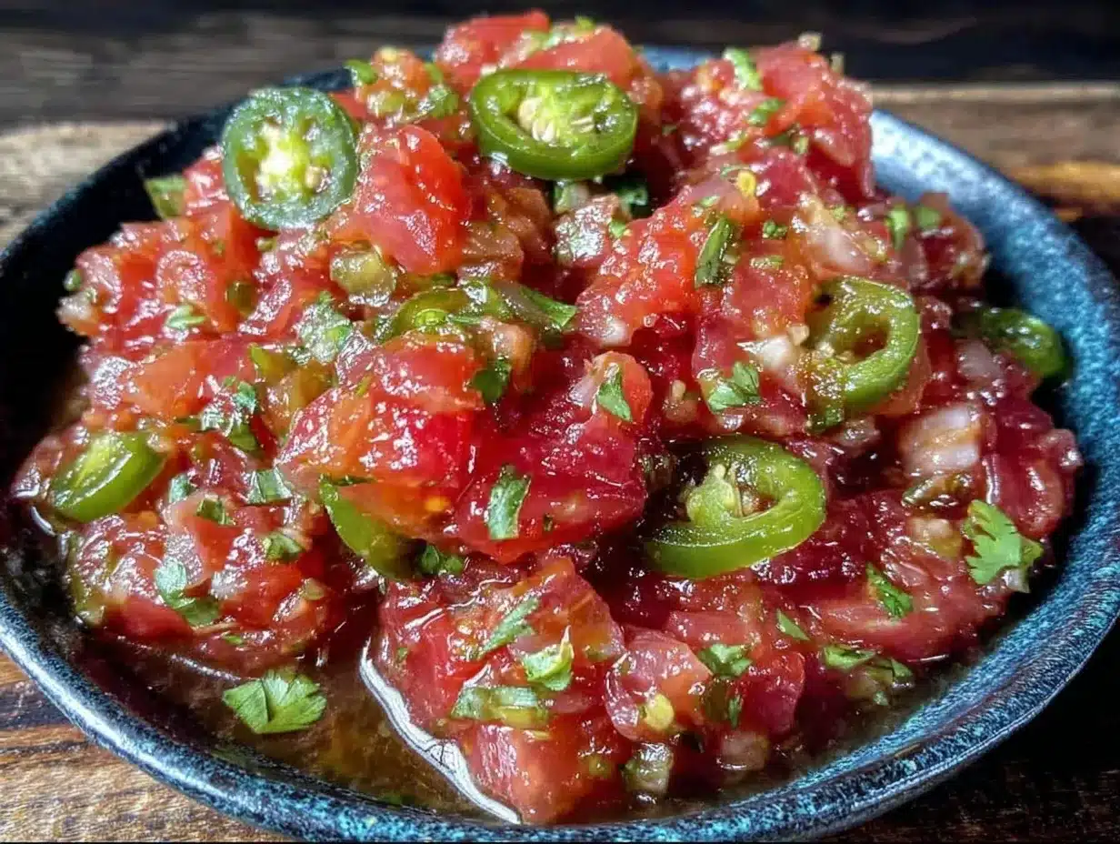 fresh homemade salsa preparation steps