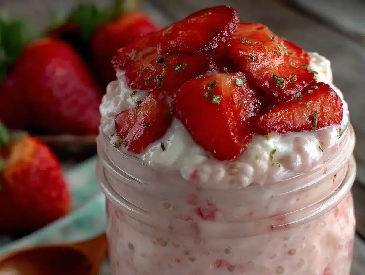 fresh strawberry chia pudding preparation steps