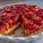 fresh strawberry pie with graham crust - featured image