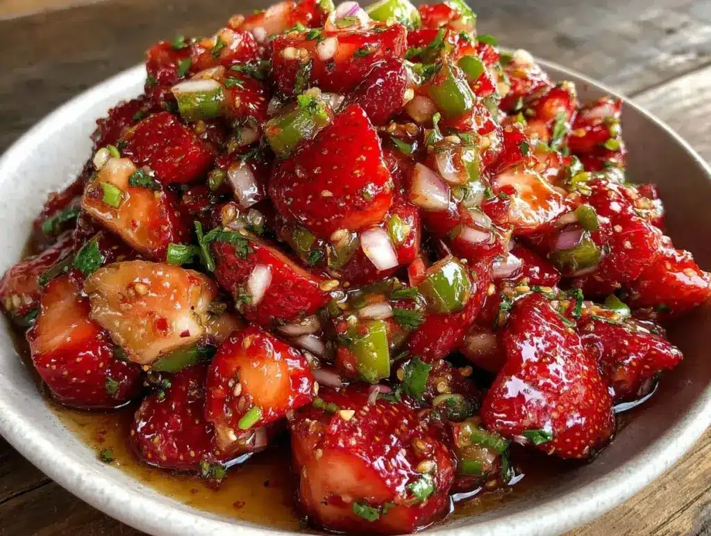fresh strawberry salsa recipe - featured image