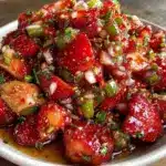 fresh strawberry salsa recipe - featured image