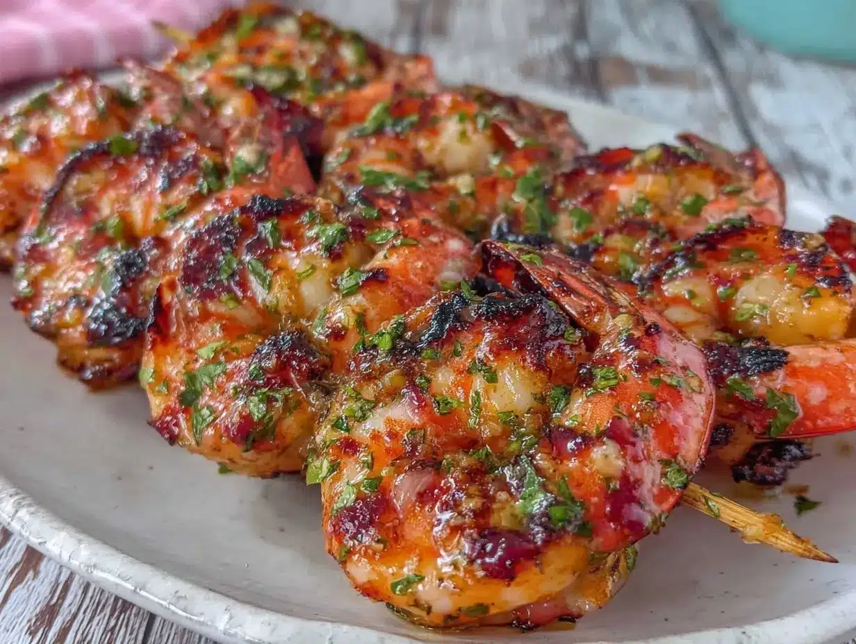 garlic butter grilled shrimp preparation steps