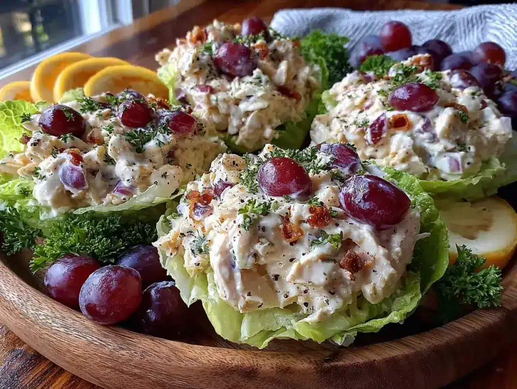 Greek Yogurt Chicken Salad Lettuce Wraps - featured image