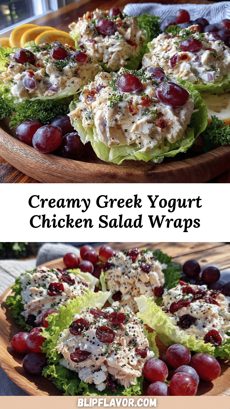 Greek Yogurt Chicken Salad Lettuce Wraps recipe