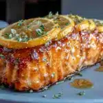 honey lemon glazed salmon - featured image