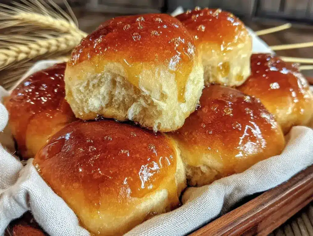 honey wheat rolls - featured image