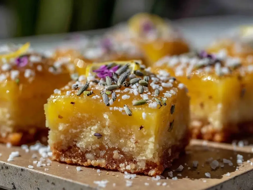 lavender lemon bars - featured image